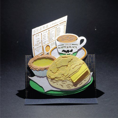Pop up Greeting Card - HK Style Cafe | 立體賀卡 - 港式茶餐廳