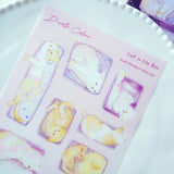 A6 Washi Sticker Sheet - Cat in the box | A6和紙貼紙 - 盒子貓貓