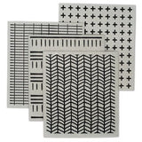 Minimalist Neutral Gray Cellulose Sponge Cloth (Dash) | 天然植物餐桌茶巾 灰色簡約風 (線條)