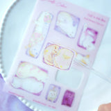 A6 Washi Sticker Sheet - Cat in the box | A6和紙貼紙 - 盒子貓貓