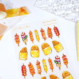 A6 PET Sticker Sheet - HK Street Food | A6防水PET白墨貼紙 -  HK Street Food