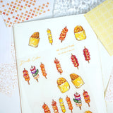 A6 PET Sticker Sheet - HK Street Food | A6防水PET白墨貼紙 -  HK Street Food