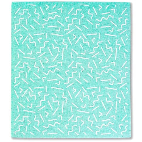 Minimalist Refreshing Green Cellulose Sponge Cloth (Noodles) | 天然植物百潔布 綠色簡約風 (線條)