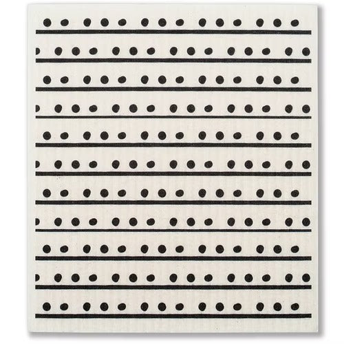 Minimalist Snow White Cellulose Sponge Cloth (Dots) | 天然植物餐桌茶巾 白色簡約風 (圓點)