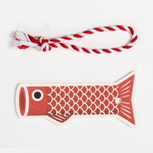 LEAFFY Koinobori Pop Up Sponge (Red) | 鯉魚旗天然植物百潔海綿 (紅色)