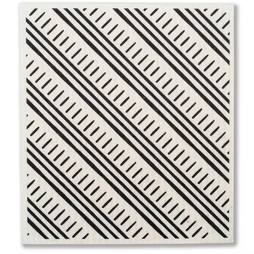 Minimalist Snow White Cellulose Sponge Cloth (Dash) | 天然植物餐桌茶巾 白色簡約風 (線條)
