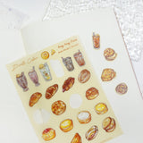 A6 Washi Sticker Sheet - Hong Kong Food | A6 HK 和紙貼紙  - Hong Kong Food - The Tree Stationery & Co. 大樹文房