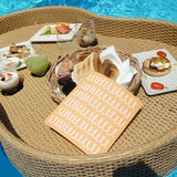 Minimalist Warmth Orange Cellulose Sponge Cloth (Wave) | 天然植物洗碗抹巾 橙色簡約風 (捲線)