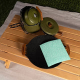 Minimalist Refreshing Green Cellulose Sponge Cloth (Noodles) | 天然植物百潔布 綠色簡約風 (線條)