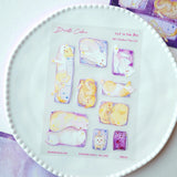 A6 PET Sticker Sheet - Cat in the box | A6防水PET白墨貼紙 -  盒子貓貓
