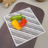 Minimalist Snow White Cellulose Sponge Cloth (Dash) | 天然植物餐桌茶巾 白色簡約風 (線條)