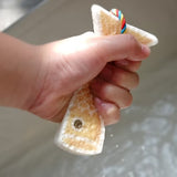 LEAFFY Koinobori Pop Up Sponge (Yellow) | 鯉魚旗天然植物百潔海綿(黃色)