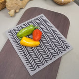 Minimalist Neutral Gray Cellulose Sponge Cloth (Bamboo) | 天然植物餐桌茶巾 灰色簡約風 (竹紋)