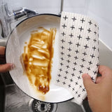 Minimalist Snow White Cellulose Sponge Cloth (Cross) | 天然植物餐桌茶巾 白色簡約風 (十字)