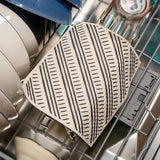 Minimalist Snow White Cellulose Sponge Cloth (Dash) | 天然植物餐桌茶巾 白色簡約風 (線條)