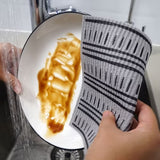 Minimalist Neutral Gray Cellulose Sponge Cloth (Dash) | 天然植物餐桌茶巾 灰色簡約風 (線條)