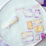 A6 PET Sticker Sheet - Cat in the box | A6防水PET白墨貼紙 -  盒子貓貓