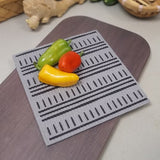 Minimalist Neutral Gray Cellulose Sponge Cloth (Dash) | 天然植物餐桌茶巾 灰色簡約風 (線條)