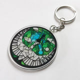 Stained Glass-styled Acrylic Keychain - Hong Kong Black-faced Spoonbill | 彩繪玻璃風鎖匙扣 - 香港黑臉琵鷺