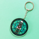 Stained Glass-styled Acrylic Keychain - Hong Kong Clock Tower | 彩繪玻璃風鎖匙扣 - 香港尖沙咀鐘樓