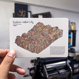 Letterpress Postcard - Kowloon Walled City | 活版印刷明信片- 九龍城寨