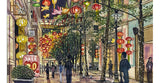 Lee Tung Avenue at Night - A4 Art Print in Black Frame