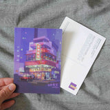 A6 Hong Kong Heritage Buildings lenticular postcards - Mido Cafe Day & Night | A6香港歷史建築物光柵明信片- 美都餐室的日與夜