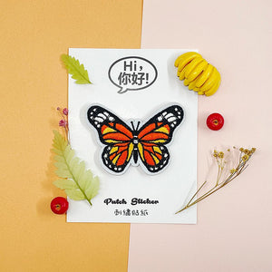 Embroidery Sticker - Monarch Butterfly 刺繡貼紙 - 帝王斑蝶