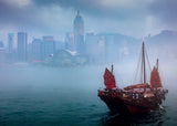 "Hong Kong Victoria Harbour" Postcard - Pearl of the Orient