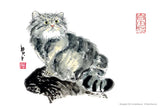 水墨畫貓明信片18 張套裝 (系列3) Chinese Ink Painting Cat Postcard Set of 18 (Series 3)
