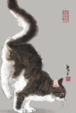 水墨畫貓明信片18 張套裝 (系列6) Chinese Ink Painting Cat Postcard Set of 18 (Series 6)