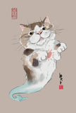 水墨畫貓明信片18 張套裝 (系列7) Chinese Ink Painting Cat Postcard Set of 18 (Series 7)