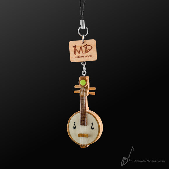 Wooden Collection Strap - Ruan (with Strings) | 有弦原木吊飾 - 中阮