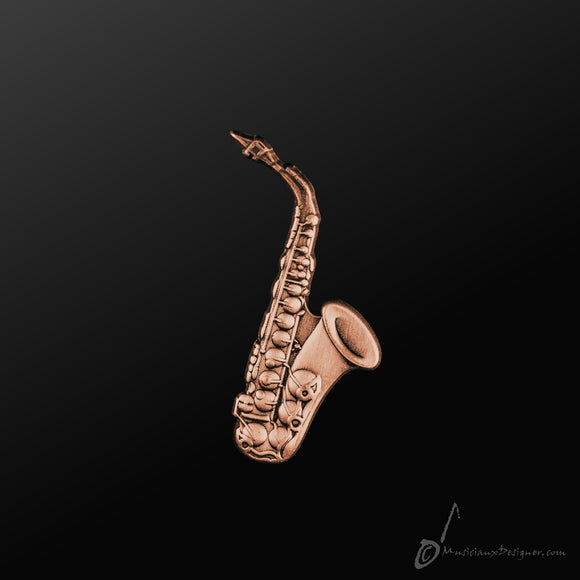 Music Metal Pin - Saxophone | 樂器金屬胸針/扣針 - 色士風