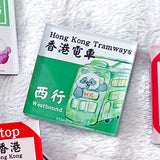 Acrylic fridge magnet - Panda HK Tram