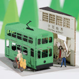 FingerART Paper Art Model with Plastic Box - Hong Kong Tram | FingerART紙藝模型連展示盒 - 電車