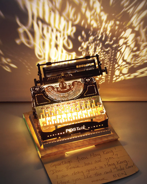 ペイパークラフト タイプライター POSTALK LIGHT MODEL POSTalk Light