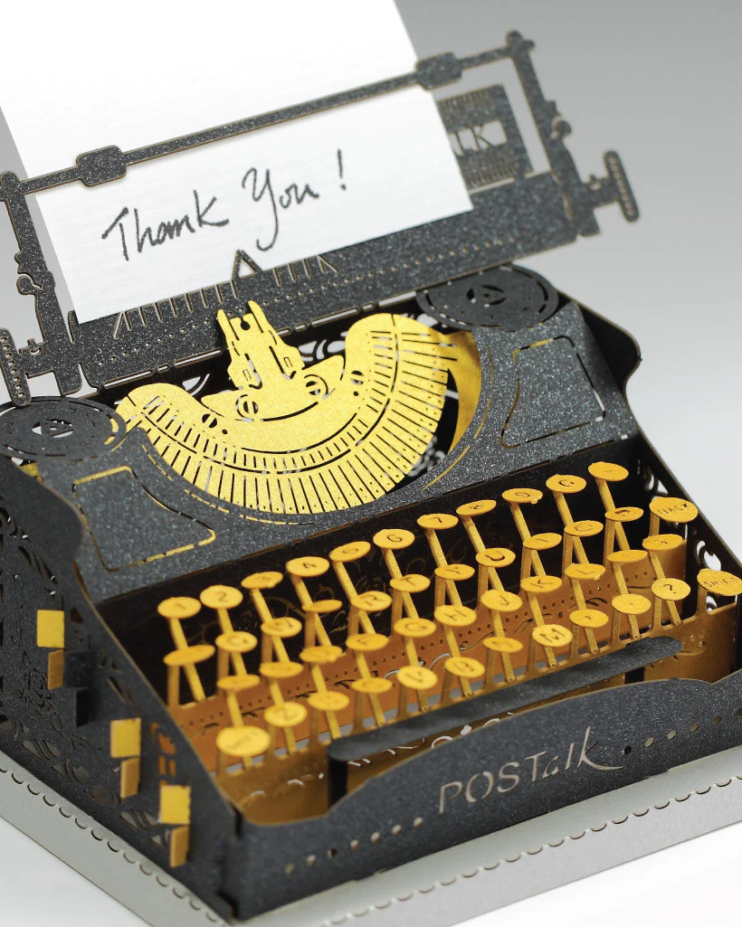 POSTalk Light Model (Typewriter - Black & Gold) - The Tree