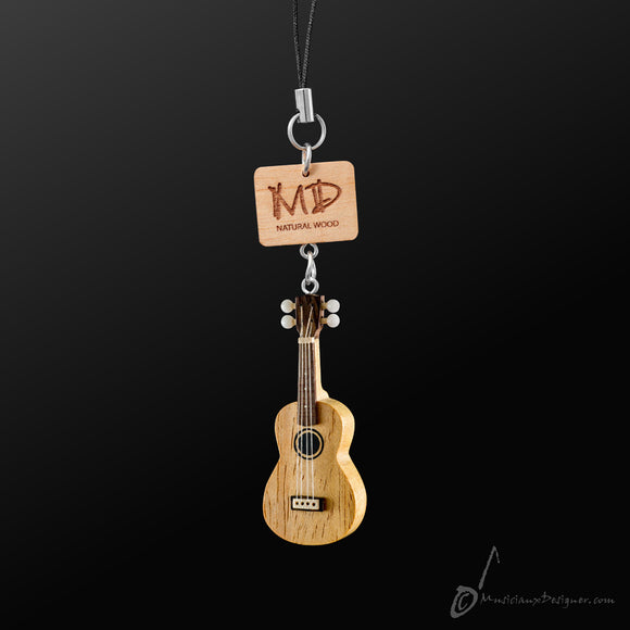 Wooden Collection Strap - Ukulele (with Strings) | 有弦原木吊飾 - 烏克麗麗