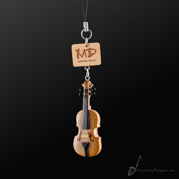 Wooden Collection Strap - Viola (with Strings) | 有弦原木吊飾 - 中提琴