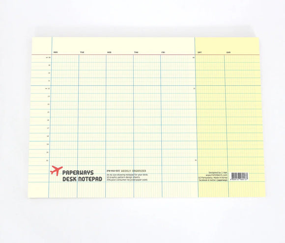 A4 Desk Notepad - Weekly Organizer