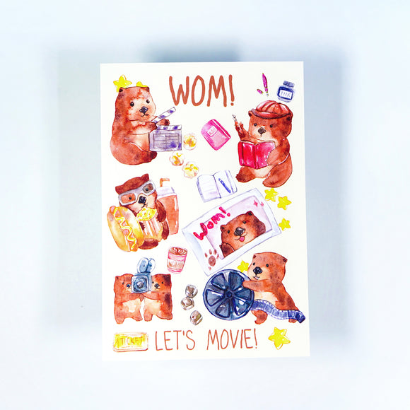 A6 Postcard - WOM! Let's Movie