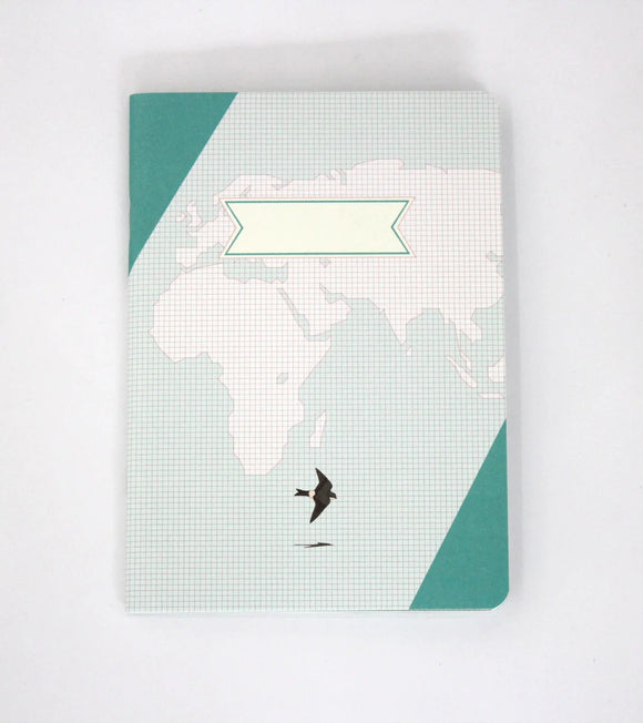 Compat Notebook - World Map (Mint)