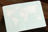 Compat Notebook - World Map (Mint)