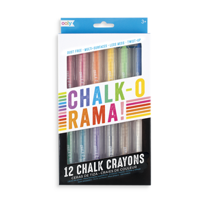 Chalk-O-Rama Dustless Chalk Crayons - Set of 12 粉筆型蠟筆 (12支套裝)