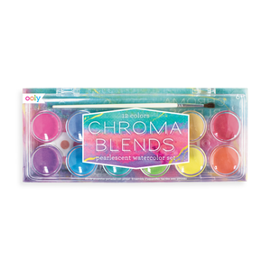Chroma Blends Watercolor Paint Set - Pearlescent (Set of 12) Pearlescent 珠光金屬固體水彩