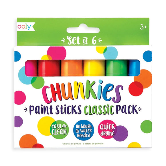 Chunkies Paint Sticks - Classic Pack (Set of 6) | Chunkies 蠟筆棒 - 原色 (6支裝)