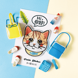Embroidery Sticker - Cream Cat 刺繡貼紙 - 奶油貓