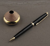 Wood Brass Pen Stand