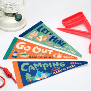 Flag Sticker - Camping with Haru and Furi (Set of 3) Camping 旗仔大貼紙 (一套3張)